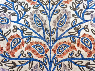 plant, floral and leaf background with soft and attractive colors, on fabric