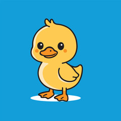 yellow baby duck vector 