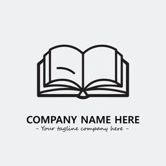 Book illustration black and white for logo company vector image
