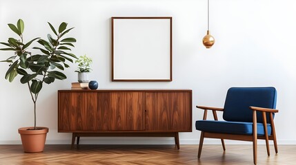 Modern Wooden Living Room Design with Stylish Furniture and Decor