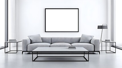 Modern Living Room Design Featuring Sofa and Coffee Table Setup