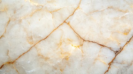 Detailed Close-Up of Off-White Marble with Brown Veins