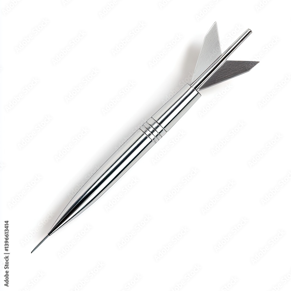 Poster isolated metal dart arrow shot in precision studio setting high-quality image focused view sports co