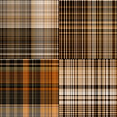 Warm fall gingham tartan check seamless pattern. Woven classic variegated ombre check texture with fabric effect. Repeatable tile for fashion and home decor soft furnishing design. 