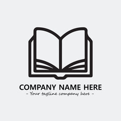 Book illustration black and white for logo company vector image
