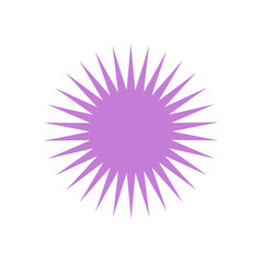 Bold star shape icon. Abstract star figure, modern geometric element. Flat design style, y2k aesthetic, brutalism art. Ideal for contemporary graphics, creative projects, and decorative purposes.