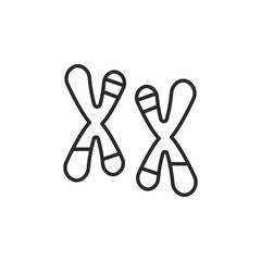 Autism Chromosome icon, representing the fundamental aspect of genetics and biological inheritance. Ideal for scientific, educational, and medical contexts. Vector illustration 