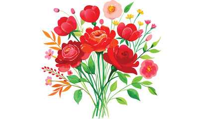 Obraz premium bouquet of red tulips