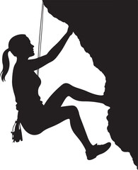 silhouette of a young woman