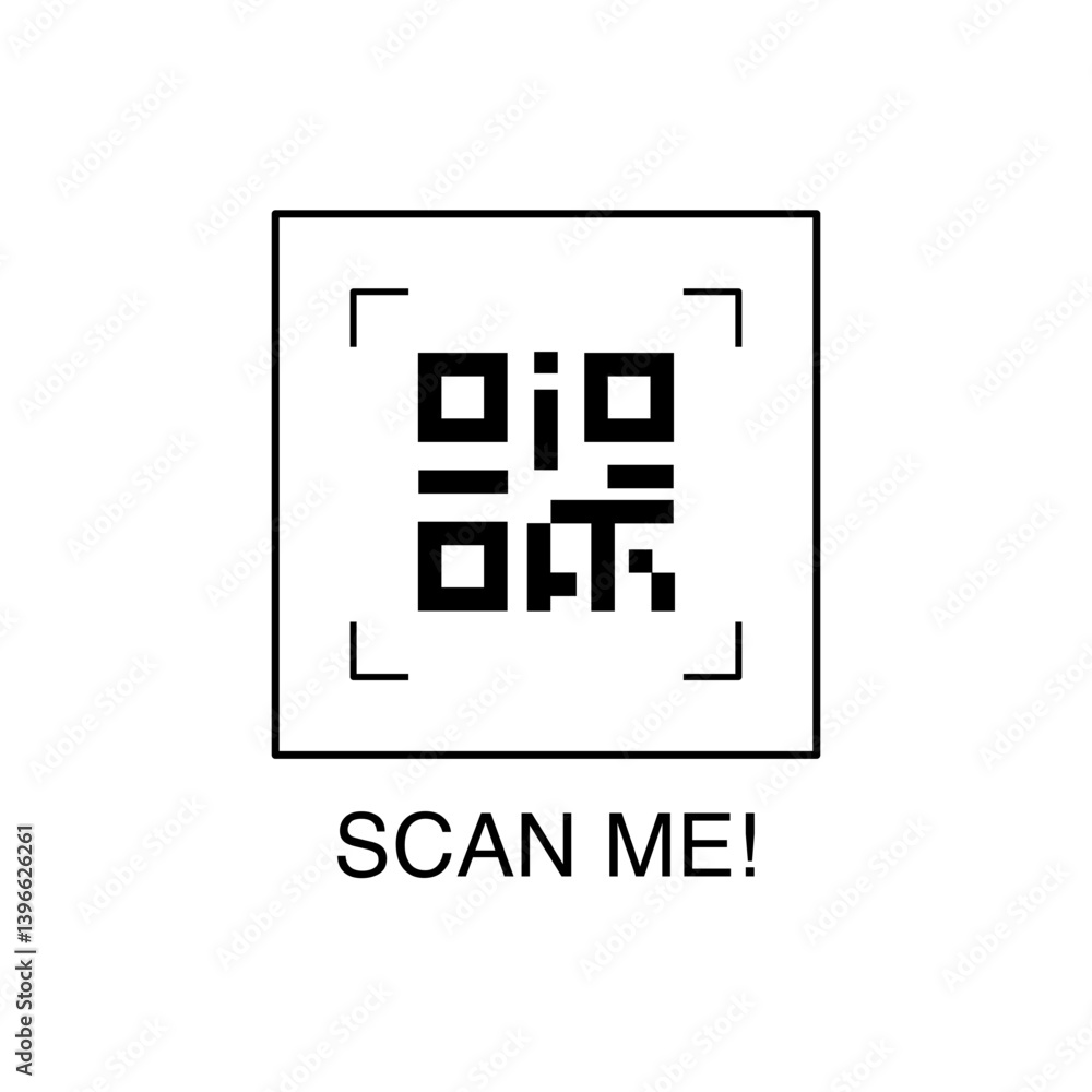 Poster qr code on the screen