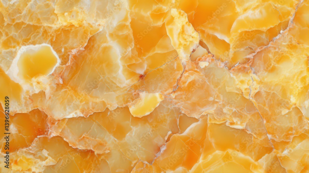 Aufkleber detailed macro of translucent orange onyx stone with mottled pattern and sparkling fissures for text