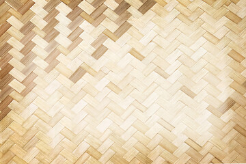 close up woven bamboo pattern texture background.