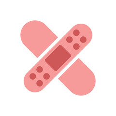 Adhesive Bandage Minimalist Vector Illustration