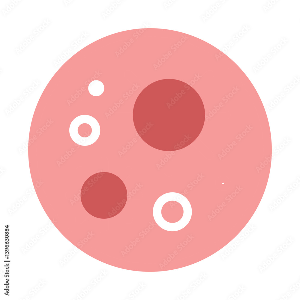 Poster a minimalistic round object with a dotted design