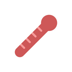 Pink thermometer icon for healthcare and medicine