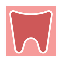 Dental Health Symbol on a Pastel Background Vector