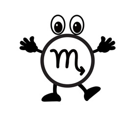 cute illustration of scorpio zodiac 