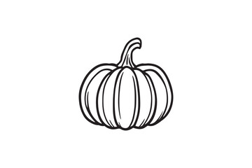 Pumpkin line art illustration