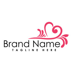  love ornament in heart shape,  love logo for beauty company