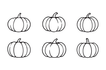 Pumpkin line art illustration
