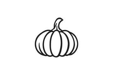 Pumpkin line art illustration