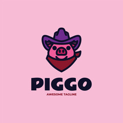 Piggo Simple Mascot Logo
