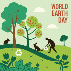 world Earth day with background