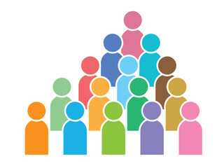 シンプルでカラフルな人物アイコン