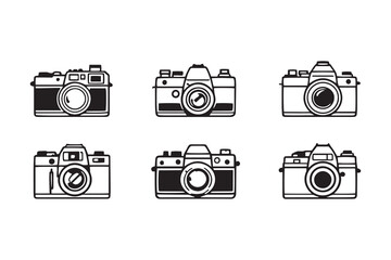 Camera line art illustration