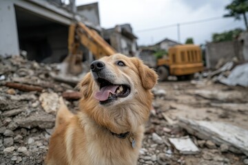 Dog rescue - heroic canine, lifesaving protector, search animal, trained responder, disaster aid, loyal companion, emergency worker, brave helper, safety guardian, rescue operation.