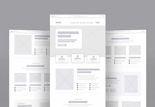 Modern Website Wireframe Template for UX Designers