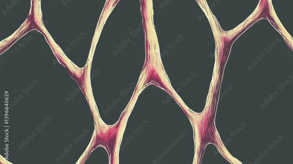 Canvas Prints abstract creative background with colorful interconnected shapes