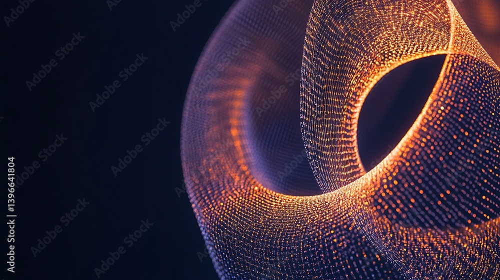 Poster abstract swirling patterns of light and color creating a mesmerizing visual effect in a dark setting