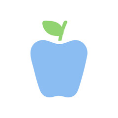 Whimsical Fruit Shape in Light Tones isolated