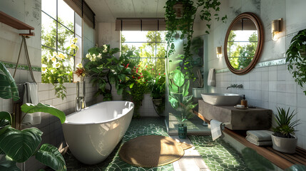 Botanical Bathroom interior design