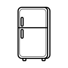 fridge icon vector. freezer icon. refrigerator icon line art 