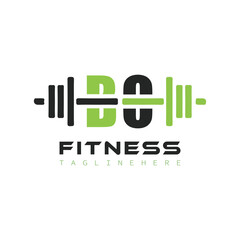 initial monogram for Fitness logo design