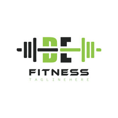 initial monogram for Fitness logo design