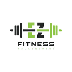 initial monogram for Fitness logo design