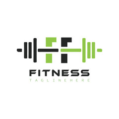 initial monogram for Fitness logo design