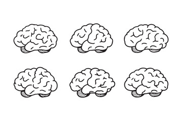 Brain line art illustration