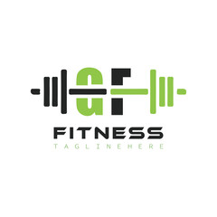 Fototapeta premium initial monogram for Fitness logo design