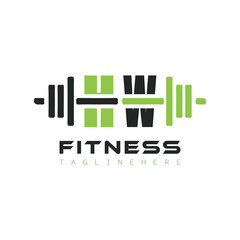 initial monogram for Fitness logo design