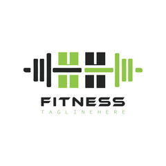 initial monogram for Fitness logo design