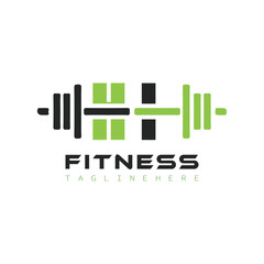 initial monogram for Fitness logo design