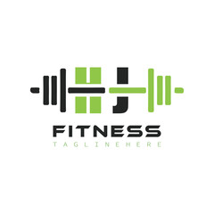 initial monogram for Fitness logo design