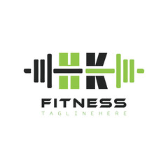 initial monogram for Fitness logo design