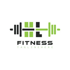 initial monogram for Fitness logo design