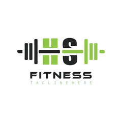 initial monogram for Fitness logo design
