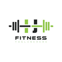 initial monogram for Fitness logo design